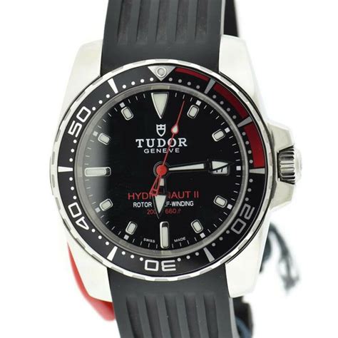 tudor 20060n|Sold: Tudor Hydronaut II 20060N Black Dial, Black/Red Bezel .